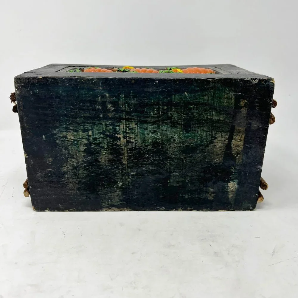 Primitive Fall Harvest Wooden Box Country Fall Pumpkin Decor Thanksgiving